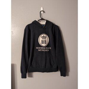 Hofbrauhaus Munchen Iconic Black Hoodie Pullover Sweatshirt Size S